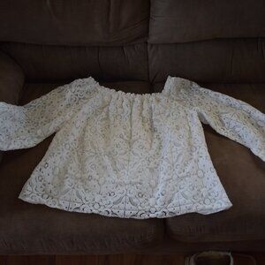 WHBM Heavy Lace Blouse
